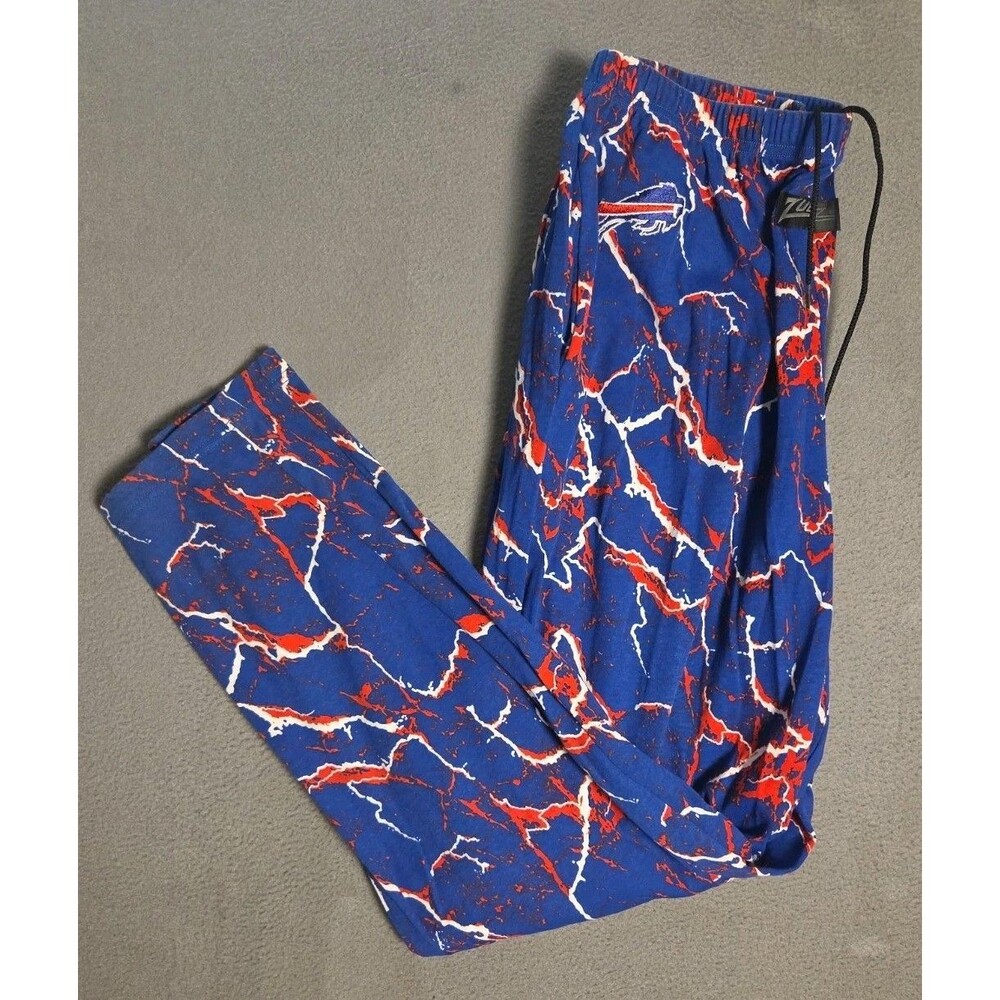 Vintage Buffalo Bills Zubaz Football Pants XL All Over Print Stitched Logo USA